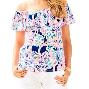 Lilly Pulitzer NWT La Fortuna off-shoulder top